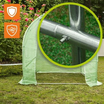 Folientunnel, Gartengewächshaus, Pflanzenhaus - OXALIS II - 4x2m, grün GRINDI - 10