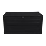 Gartenbox Gartentruhe 680L - schwarz mit Sitzgelegenheit - Padda GRINDI IN THE GARDEN - 1