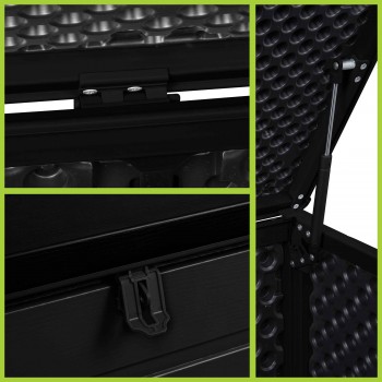 Gartenbox Gartentruhe 680L - schwarz mit Sitzgelegenheit - Padda GRINDI IN THE GARDEN - 13