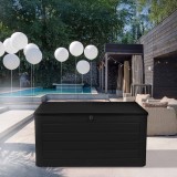Gartenbox Gartentruhe 680L - schwarz mit Sitzgelegenheit - Padda GRINDI IN THE GARDEN - 6
