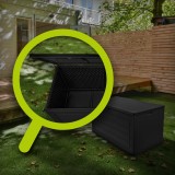 Gartenbox Gartentruhe 680L - schwarz mit Sitzgelegenheit - Padda GRINDI IN THE GARDEN - 15