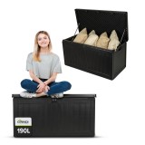 Gartenbox Kissenbox Auflagenbox - Morus 190 liter, schwarz GRINDI - 2