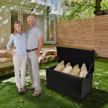 Gartenbox Kissenbox Auflagenbox - Morus 190 liter, schwarz GRINDI - 15