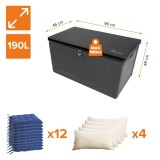 Gartenbox Kissenbox Auflagenbox - Morus 190 liter, dunkelgrau GRINDI IN THE GARDEN - 3 Gartenbox Kissenbox Auflagenbox - Morus 190 liter, dunkelgrau GRINDI IN THE GARDEN - 3