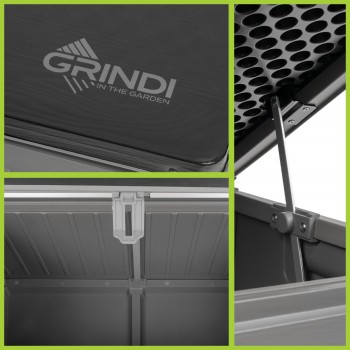 Gartenbox Kissenbox Auflagenbox - Morus 190 liter, dunkelgrau GRINDI IN THE GARDEN - 10