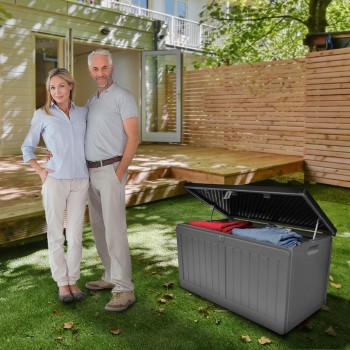 Gartenbox Kissenbox Auflagenbox - Morus 190 liter, dunkelgrau GRINDI IN THE GARDEN - 14