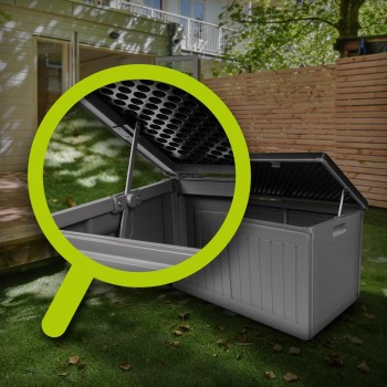 Gartenbox Kissenbox Auflagenbox - Morus 190 liter, dunkelgrau GRINDI IN THE GARDEN - 15