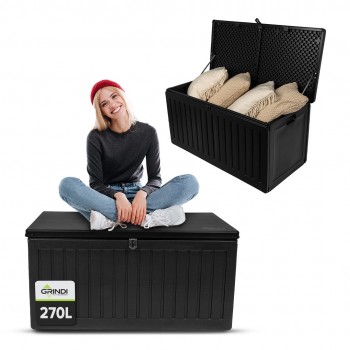 Gartenbox Kissenbox Auflagenbox - Cygnus 270 Liter, schwarz GRINDI - 2