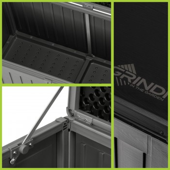 Gartenbox Kissenbox Auflagenbox - Cygnus 270 Liter, dunkelgrau GRINDI IN THE GARDEN - 7