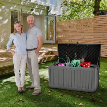 Gartenbox Kissenbox Auflagenbox - Cygnus 270 Liter, dunkelgrau GRINDI IN THE GARDEN - 11