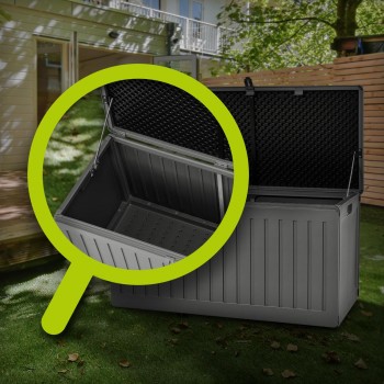 Gartenbox Kissenbox Auflagenbox - Cygnus 270 Liter, dunkelgrau GRINDI IN THE GARDEN - 12