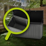 Gartenbox Kissenbox Auflagenbox - Cygnus 270 Liter, dunkelgrau GRINDI IN THE GARDEN - 12 Gartenbox Kissenbox Auflagenbox - Cygnus 270 Liter, dunkelgrau GRINDI IN THE GARDEN - 12
