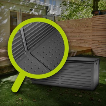 Gartenbox Kissenbox Auflagenbox - Larus 390 Liter - Dunkelgrau GRINDI IN THE GARDEN - 12