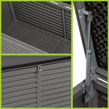 Gartenbox Kissenbox Auflagenbox - Columba 490 Liter - Dunkelgrau GRINDI IN THE GARDEN - 7