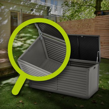 Gartenbox Kissenbox Auflagenbox - Columba 490 Liter - Dunkelgrau GRINDI IN THE GARDEN - 12