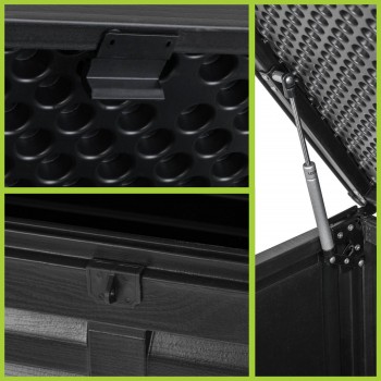 Gartentruhe 490L schwarz mit Sitzgelegenheit - Columba GRINDI IN THE GARDEN - 13