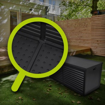 Gartentruhe 490L schwarz mit Sitzgelegenheit - Columba GRINDI IN THE GARDEN - 15