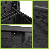 Gartenbox Gartentruhe 570L - schwarz mit Sitzgelegenheit - Rissa I GRINDI IN THE GARDEN - 11