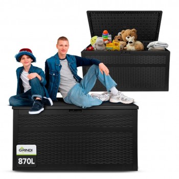 Gartenbox Kissenbox Auflagenbox - Rissa 870 liter, schwarz GRINDI IN THE GARDEN - 2