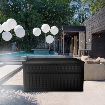 Gartenbox Kissenbox Auflagenbox - Rissa 870 liter, schwarz GRINDI IN THE GARDEN - 13