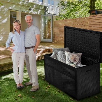 Gartenbox Kissenbox Auflagenbox - Rissa 870 liter, schwarz GRINDI IN THE GARDEN - 15