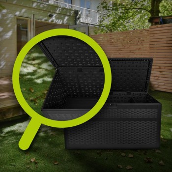 Gartenbox Kissenbox Auflagenbox - Rissa 870 liter, schwarz GRINDI IN THE GARDEN - 12