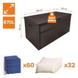 Gartenbox Kissenbox Auflagenbox - Rissa 870 liter, braun GRINDI - 3