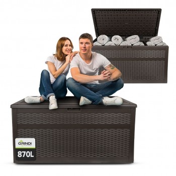 Gartenbox Kissenbox Auflagenbox - Rissa 870 liter, braun GRINDI - 2