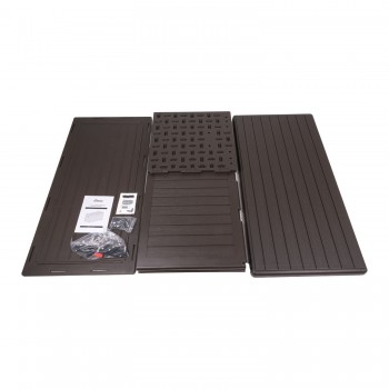 Gartenbox Gartentruhe 570L - braun mit Sitzgelegenheit - Treeline I GRINDI IN THE GARDEN - 17