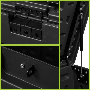 Gartenbox Gartentruhe 570L - schwarz mit Sitzgelegenheit - Treeline I GRINDI IN THE GARDEN - 12