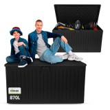 Gartenbox Kissenbox Auflagenbox - Treeline 870 liter, schwarz GRINDI IN THE GARDEN - 2