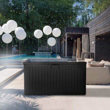 Gartenbox Kissenbox Auflagenbox - Treeline 870 liter, schwarz GRINDI IN THE GARDEN - 13