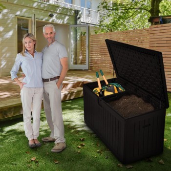 Gartenbox Kissenbox Auflagenbox - Treeline 870 liter, schwarz GRINDI IN THE GARDEN - 16
