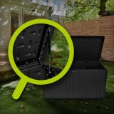 Gartenbox Kissenbox Auflagenbox - Treeline 870 liter, schwarz GRINDI IN THE GARDEN - 11