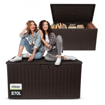 Gartenbox Kissenbox Auflagenbox - Treeline 870 liter, braun GRINDI - 2