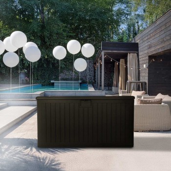 Gartenbox Kissenbox Auflagenbox - Treeline 870 liter, braun GRINDI - 14