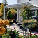 Garten Pergola Pavillon Terrassendach mit aufklappbarem Dach Weiß - Kea II 3x4m GRINDI IN THE GARDEN - 6