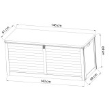 Gartenbox Kissenbox Auflagenbox - Columba 490 Liter - Dunkelgrau GRINDI IN THE GARDEN - 13