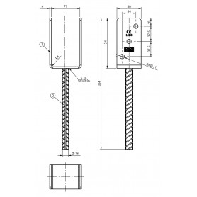 copy of Stützenfuß Pfostenträger Pfostenanker Feuerverzinkt - PS Typ U GRUNDLINE - 3