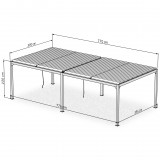 Garten Pergola Pavillon Terrassendach mit aufklappbarem Dach grau - Kea V 8x4m GRINDI IN THE GARDEN - 7