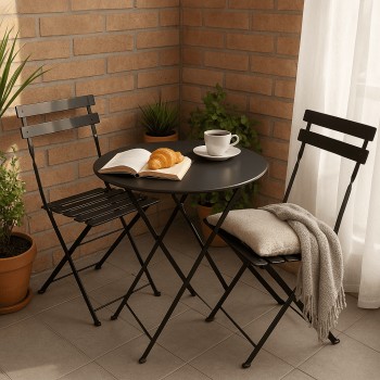 Gartenmöbel Set - metall, klappbar - Keli II GRINDI - 2