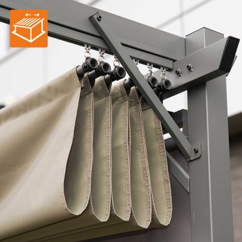 Garten Pergola Pavillon mit einstellbarem Stoffdach - Irda I 2,9x2,9m GRINDI IN THE GARDEN - 9