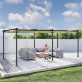Garten Pergola Pavillon Terrassendach mit einstellbarem Stoffdach - Irda IV 3x6m - 961058 GRINDI IN THE GARDEN - 6