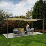 Garten Pergola Pavillon Terrassendach mit einstellbarem Stoffdach - Irda IV 3x6m - 961058 GRINDI IN THE GARDEN - 7
