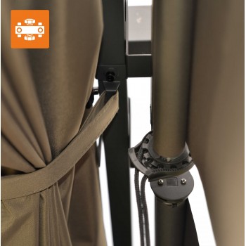 Garten Pergola Pavillon Terrassendach mit einstellbarem Stoffdach - Irda IV 3x6m - 961058 GRINDI IN THE GARDEN - 10