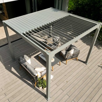 Garten Pergola Pavillon Terrassendach mit aufklappbarem Dach - Kea I 3x3m GRINDI IN THE GARDEN - 6