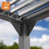 Garten Pergola Pavillon Terrassendach mit aufklappbarem Dach - Kea I 3x3m GRINDI IN THE GARDEN - 12