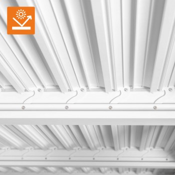 Garten Pergola Pavillon Terrassendach mit aufklappbarem Dach weiss - Kea VI 4x4m GRINDI IN THE GARDEN - 12