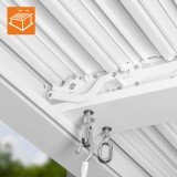 Garten Pergola Pavillon Terrassendach mit aufklappbarem Dach weiss - Kea V 8x4m GRINDI IN THE GARDEN - 12