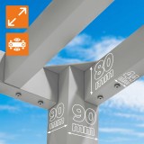 Garten Pergola, Lounge-Pavillon Alu - TASOS I - 3x3m, weiß GRINDI - 7